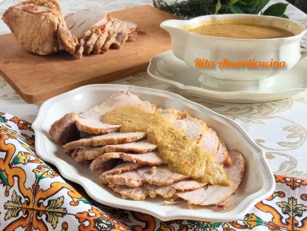 Rôti de longe de porc à la crème de lait