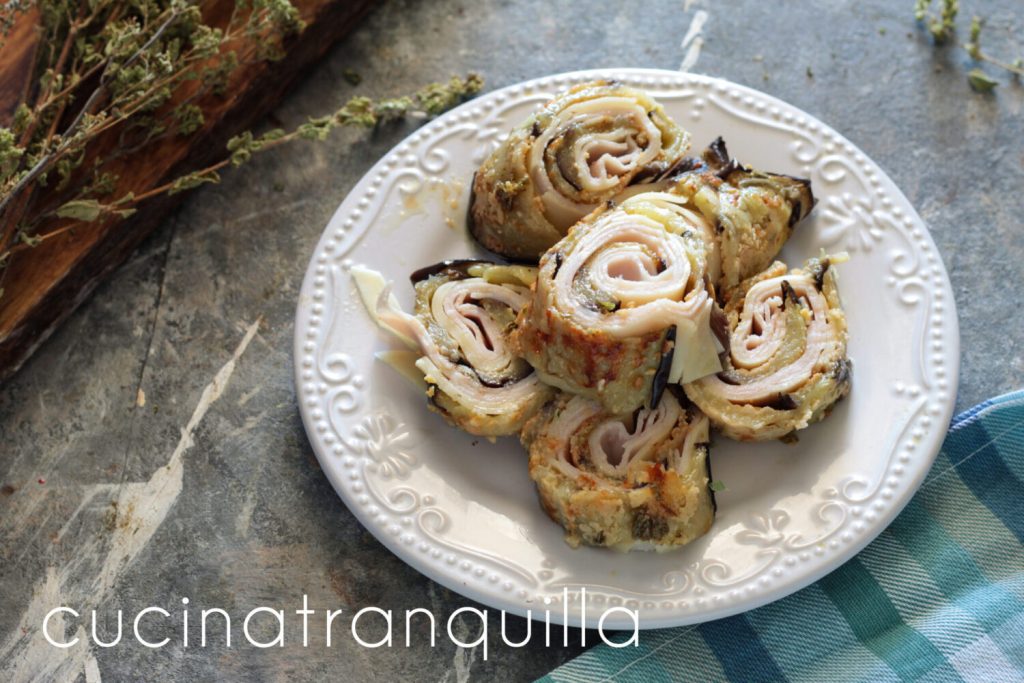 Roulé d'aubergines farci