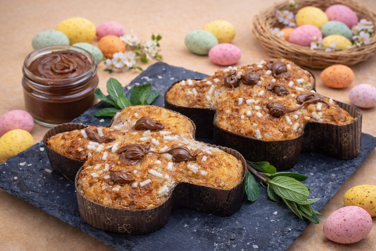 Mini colombines sans œufs fourrées à la Nutella® – Recette facile de Pâques