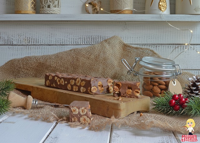 Nougat aux noisettes fait maison