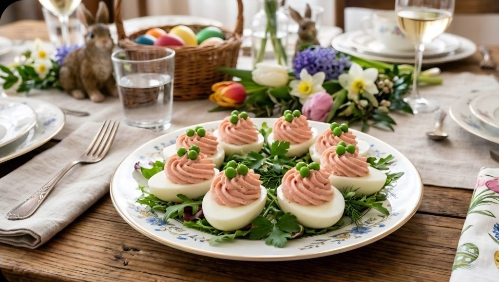 Œufs farcis à la mousse de mortadelle