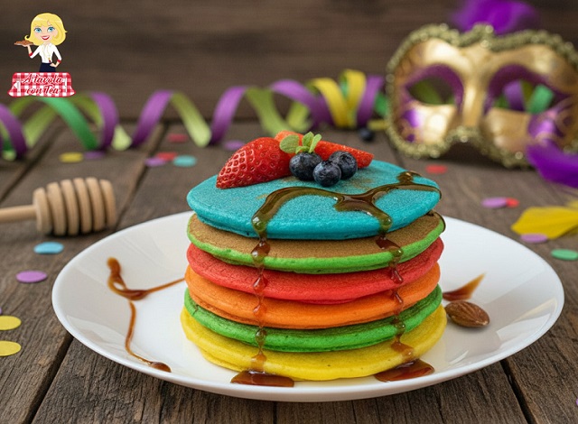 PANCAKES COLORÉS DU CARNAVAL