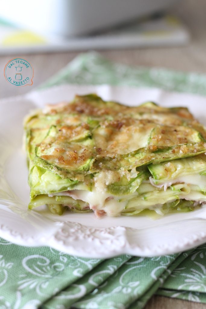 Parmigiana blanche de courgettes au micro-ondes
