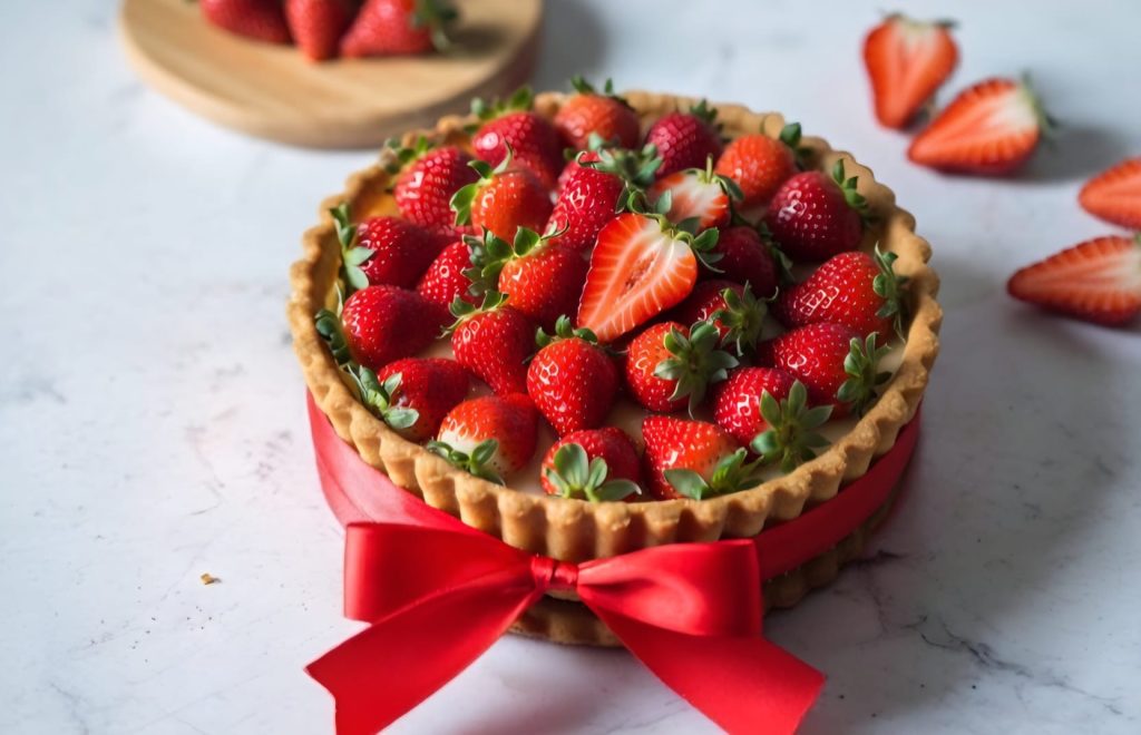 La tarte aux fraises et à la crème pâtissière