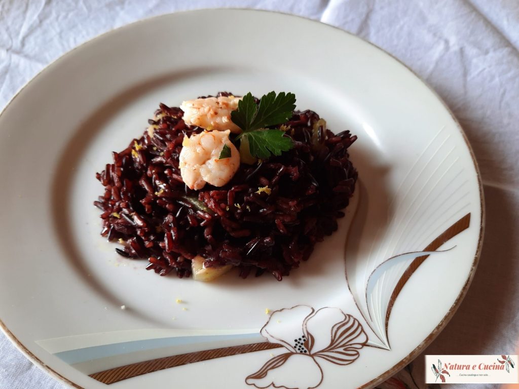 riz Venere aux crevettes et citron