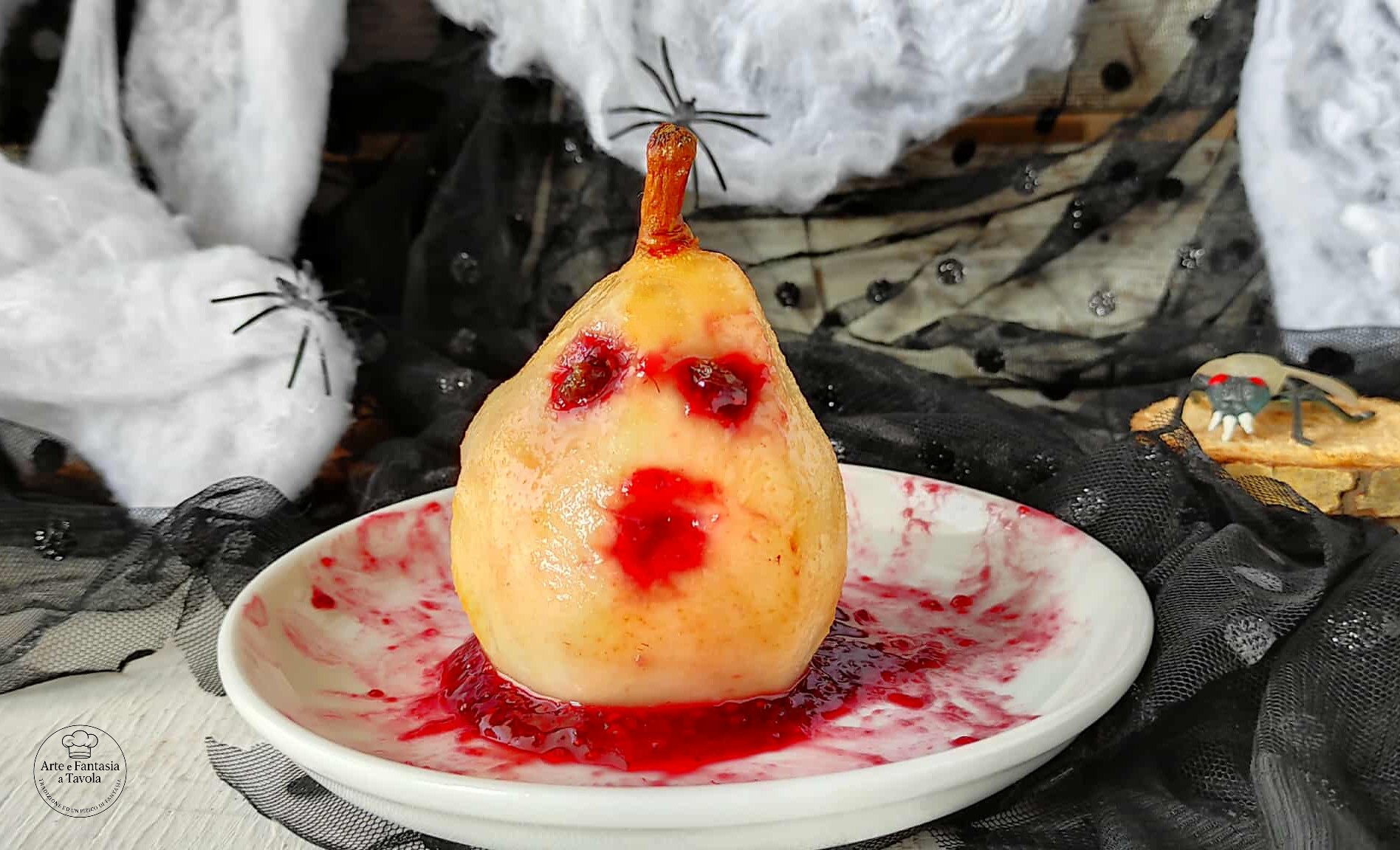 Poires Fantômes d&rsquo;Halloween : la recette facile pour un dessert qui fait peur !