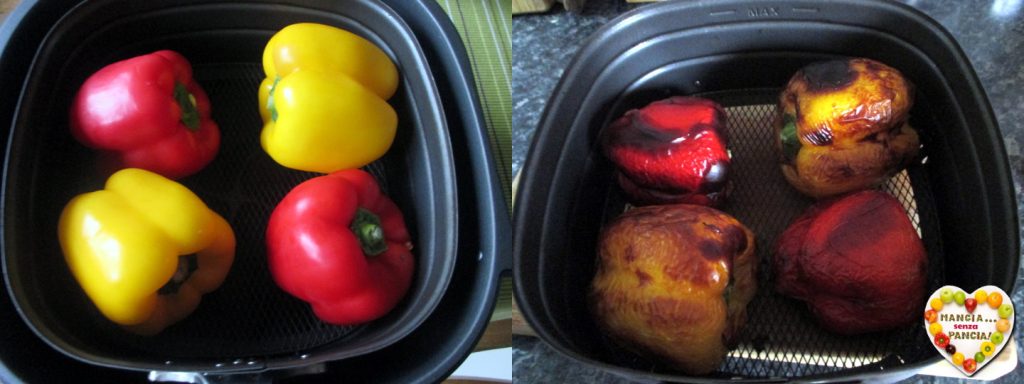 Poivrons rôtis dans la friteuse sans huile, Mangia senza Pancia