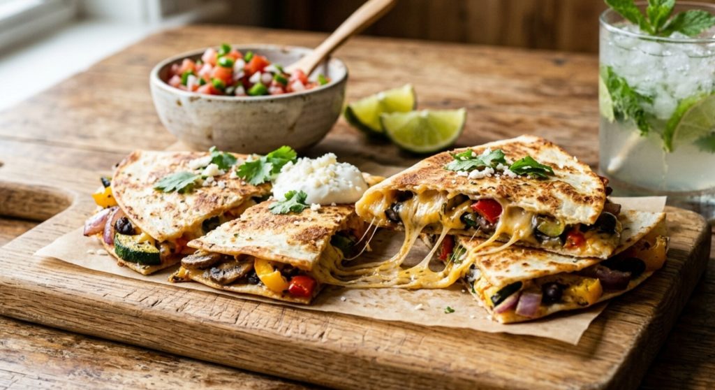 Quesadillas végétariennes aux légumes : faciles, fondantes et irrésistibles