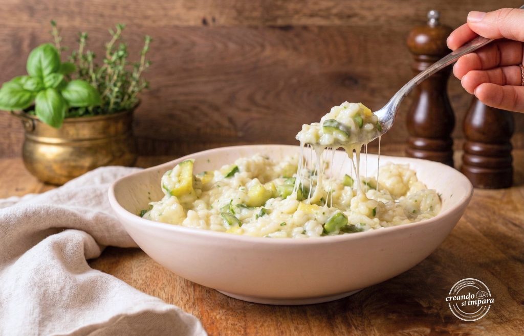 Risotto aux courgettes et asiago