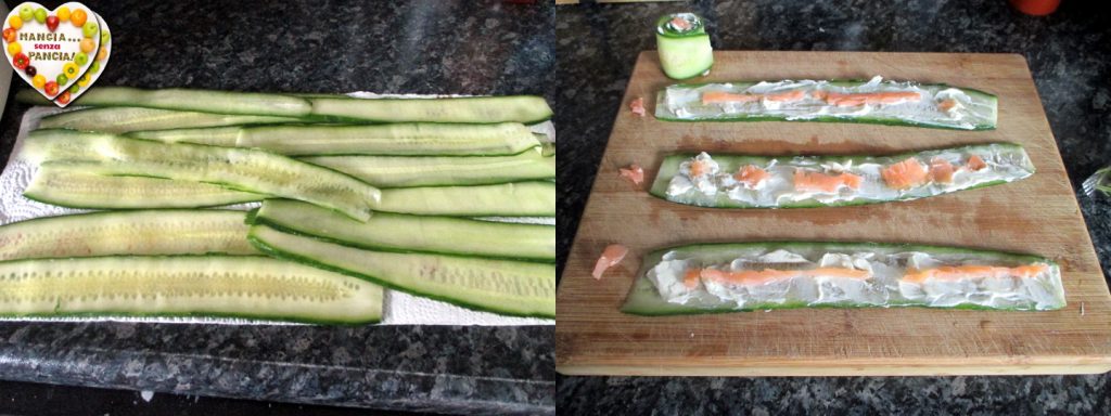 Roulés au saumon en 2 variantes, Mangia senza Pancia