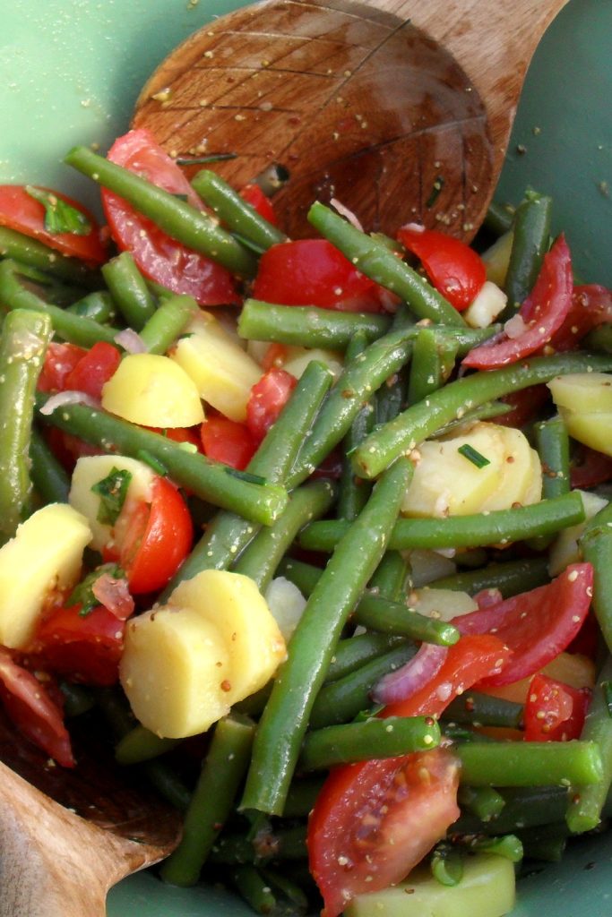 Salade haricots verts pommes de terre et tomates cerises, Mangia senza Pancia