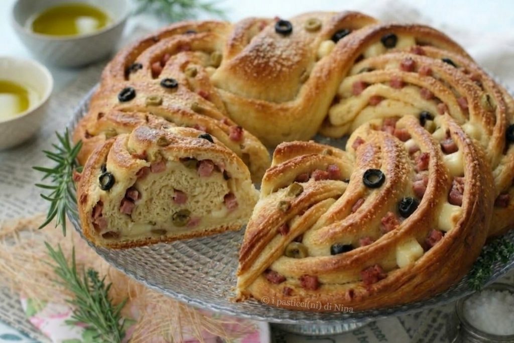 tarte angelica salée au salami pour les fêtes de Pâques recette par i pasticcini di Nina