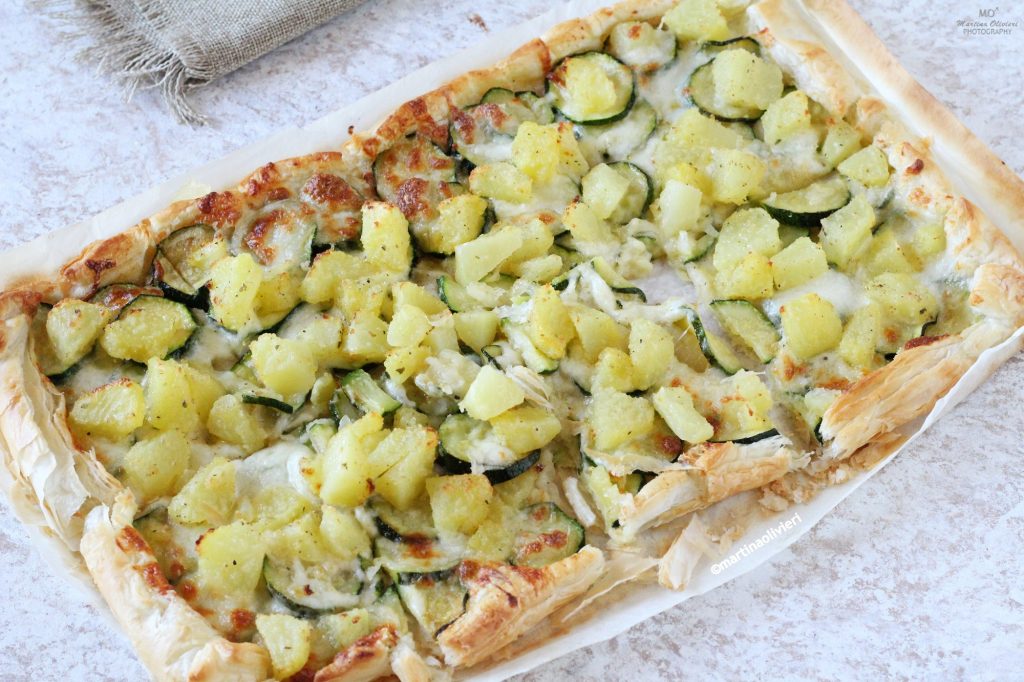 Tarte salée aux courgettes et pommes de terre