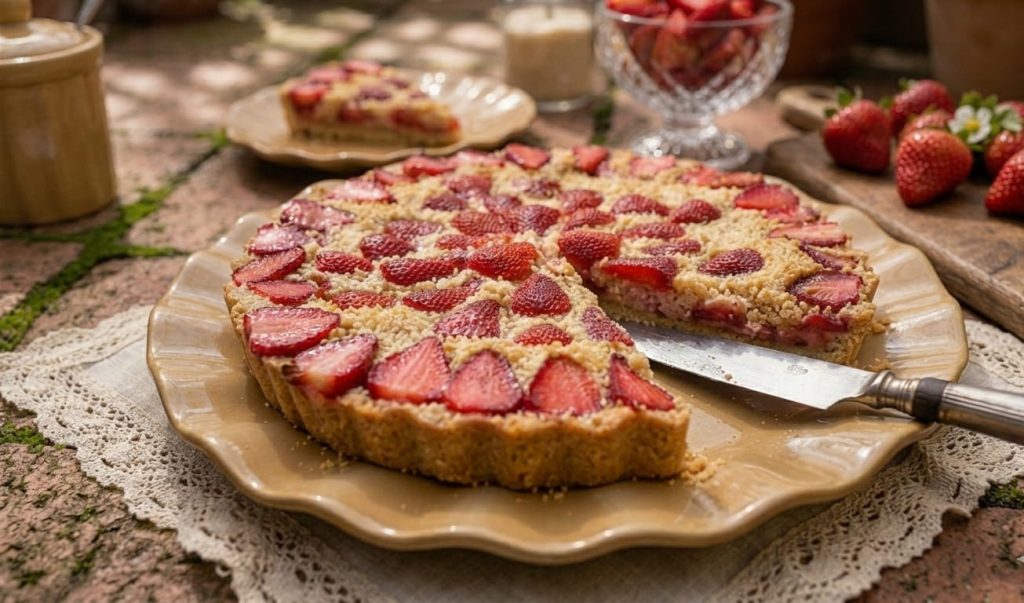 Sbriciolata à la confiture de fraises