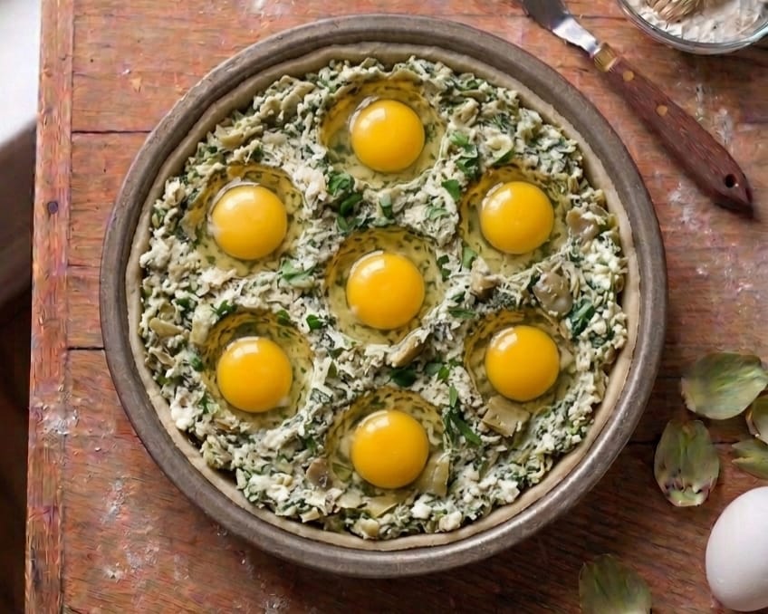 La tarte pasqualina aux artichauts