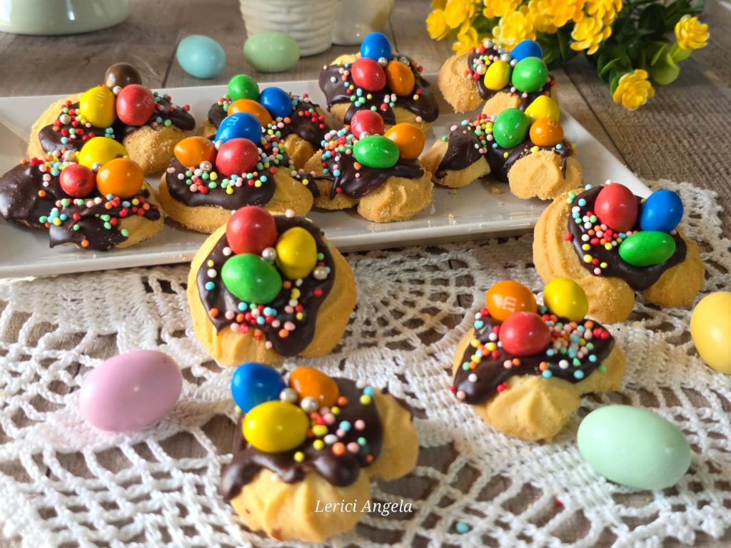 Biscuits Nids de Pâques en Pâte Sablée Montée - Recette Facile