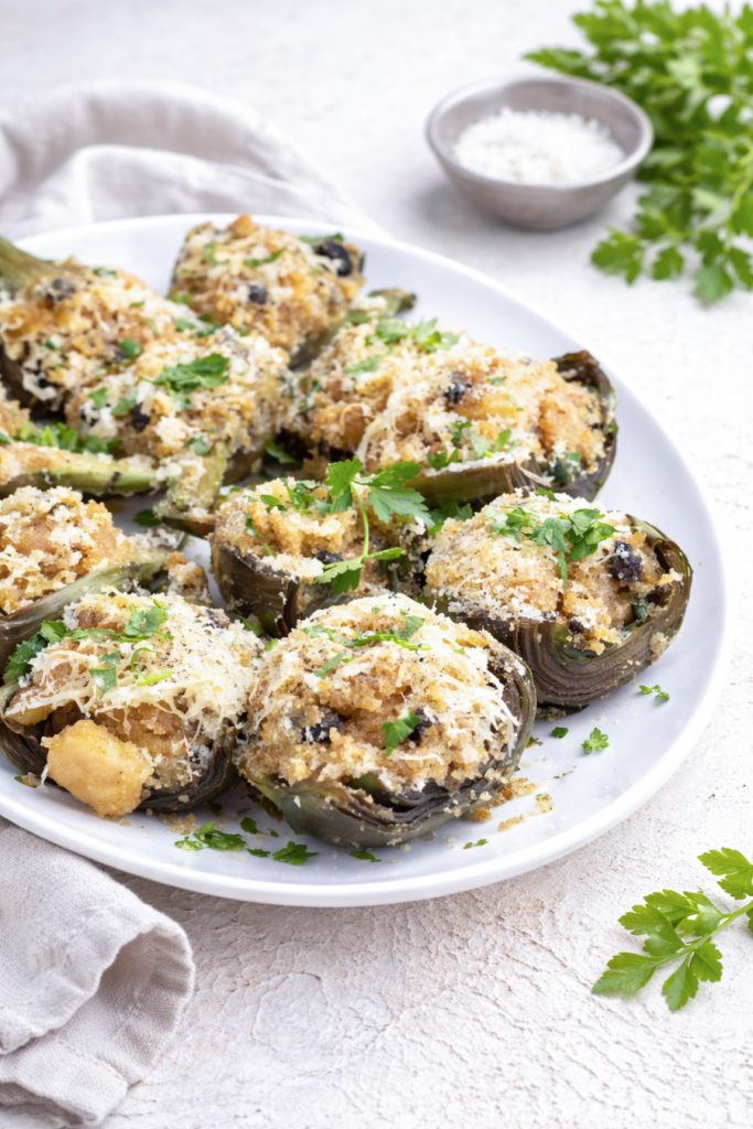 artichauts farcis cuits au four