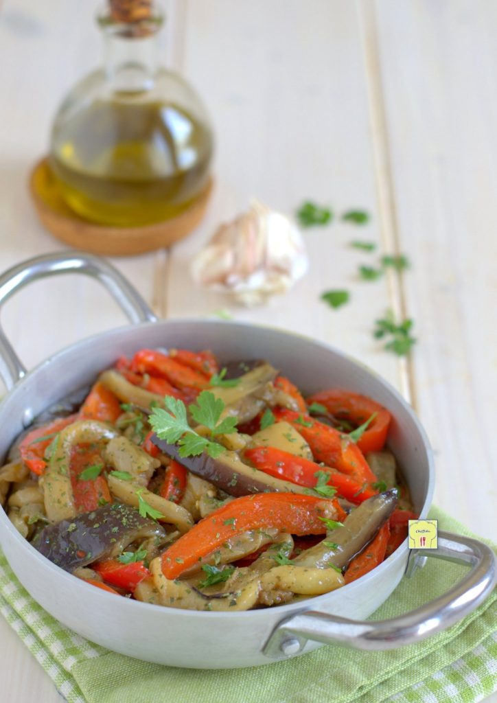 aubergines et poivrons à la poêle gp