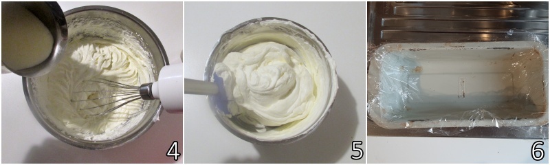 b. ajoute à la crème au mascarpone la gélatine dissoute