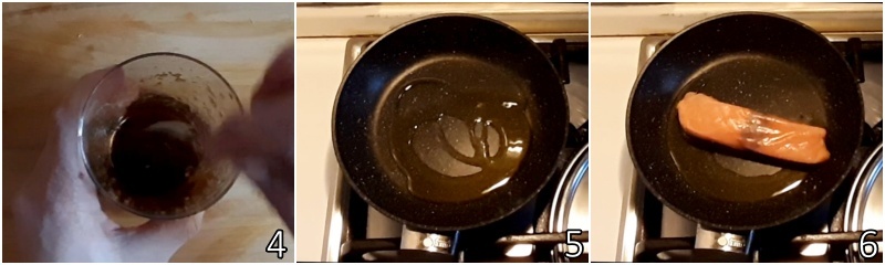 b. saisir le filet de saumon frais ou surgelé à la poêle