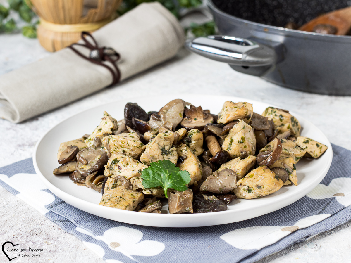 Bouchées de poulet aux champignons