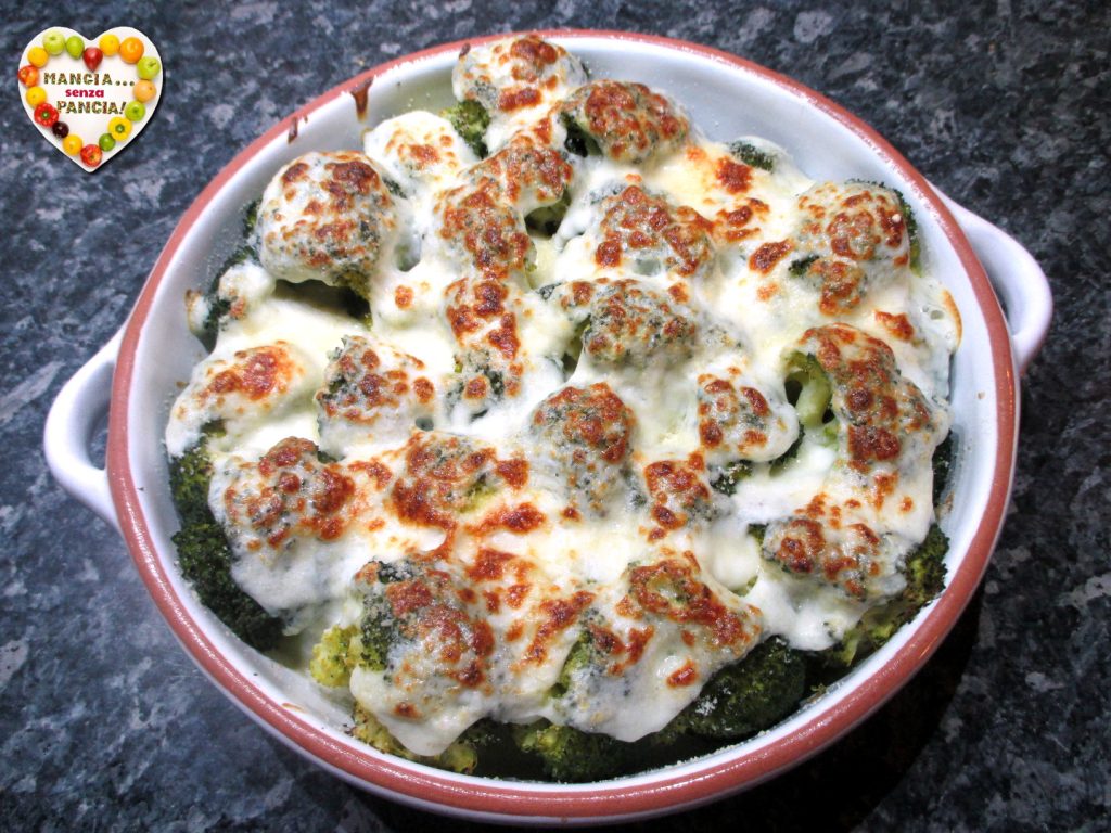 brocolis gratinés à la béchamel, Mangia senza Pancia