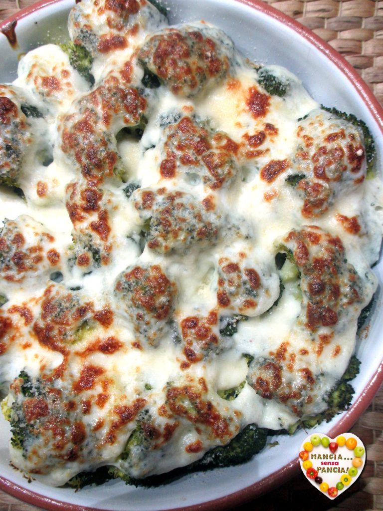 brocolis gratinés à la béchamel, Mangia senza Pancia