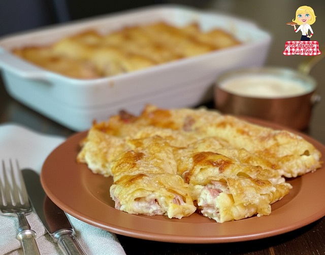 Cannellonis de crêpes jambon et fromage