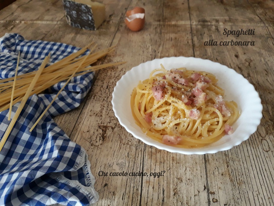 Spaghettis à la carbonara