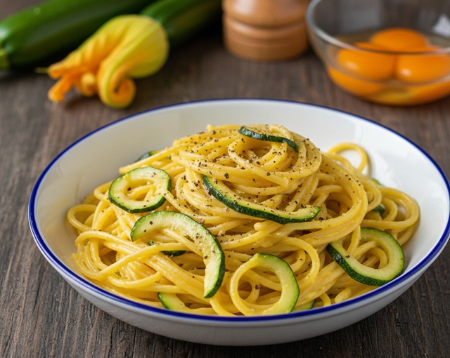 Carbonara aux courgettes