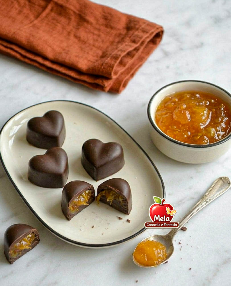 chocolats fondants à la confiture d'orange