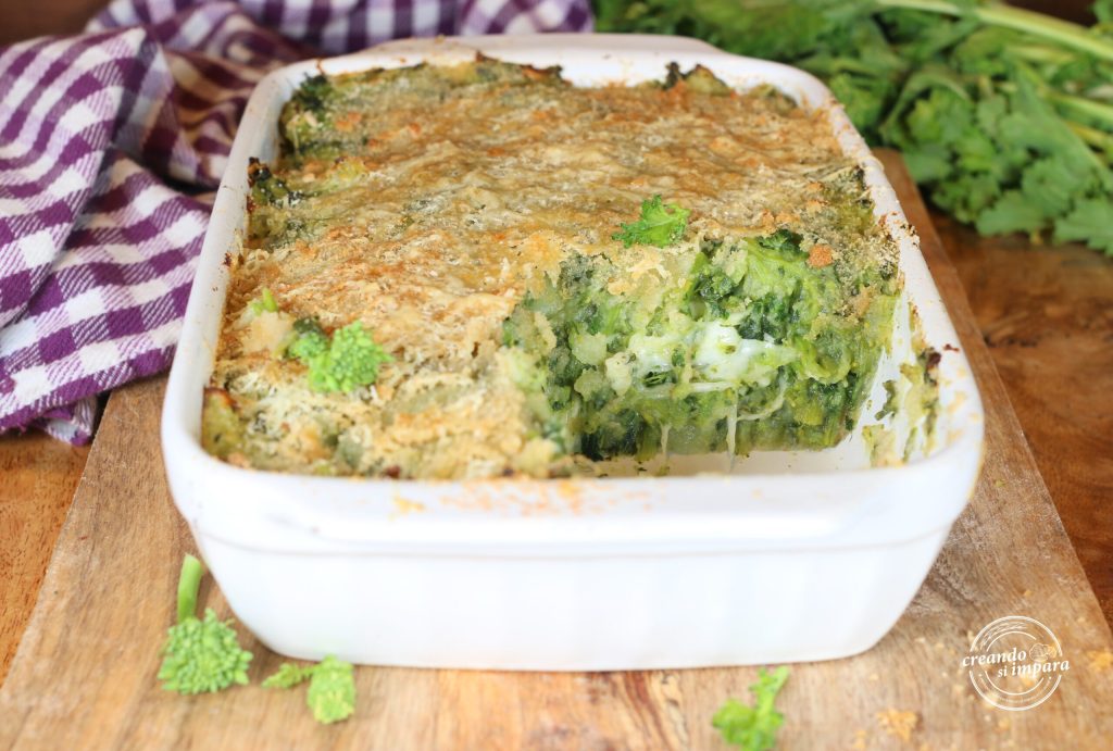 flan de pommes de terre et de cime di rapa