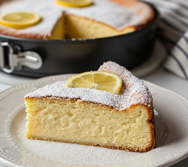 Gâteau crémeux ricotta et citron
