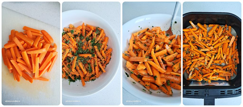 carottes en friteuse à air