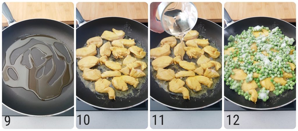 blanc de poulet aux petits pois