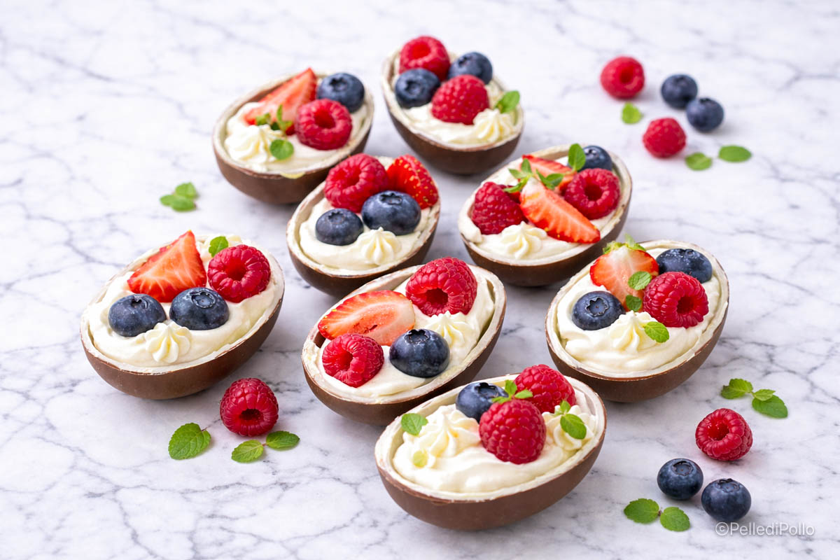 Oeufs en chocolat fourrés