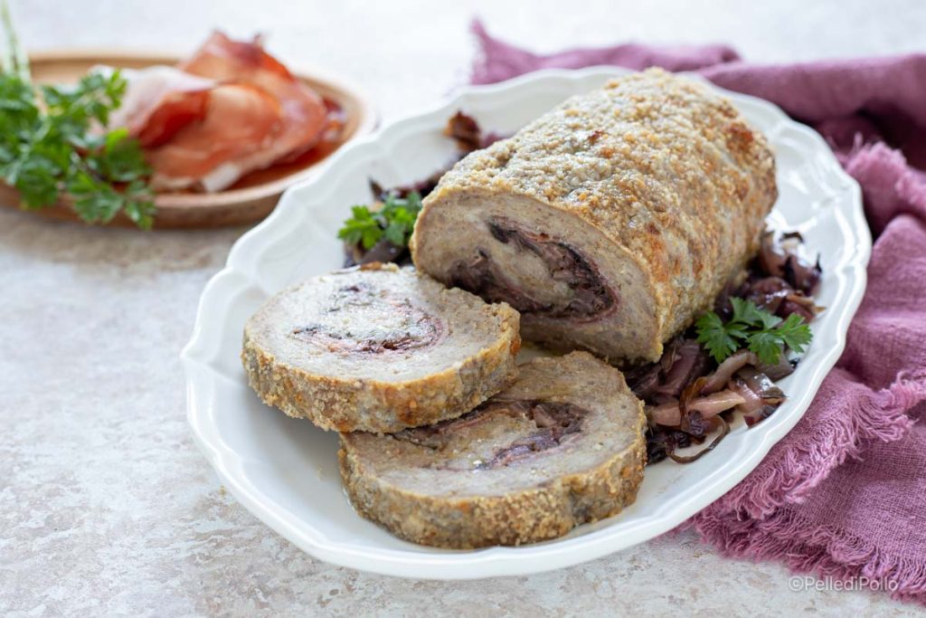 pain de viande au radicchio et speck