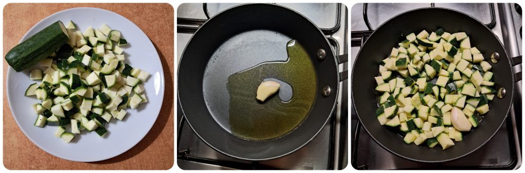 Pâtes aux courgettes et pancetta