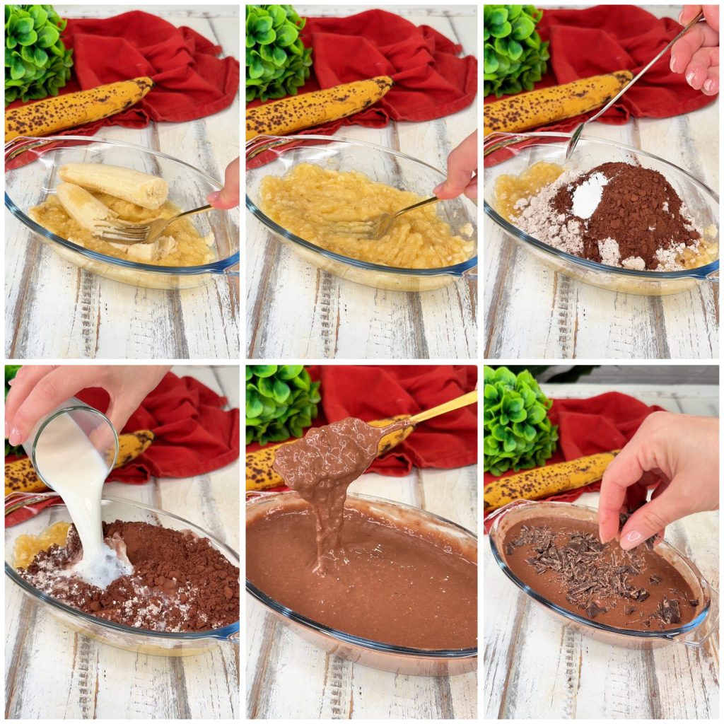 Brownie au chocolat à la cuillère en friteuse à air