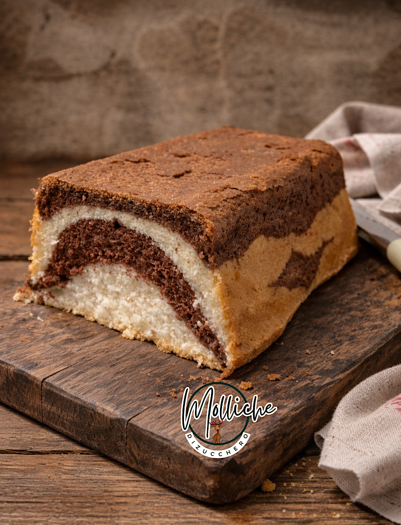 Plumcake bicolore léger