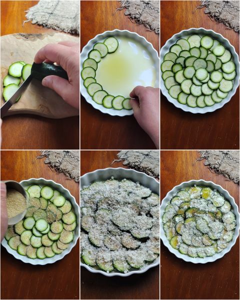 préparation des courgettes au fromage