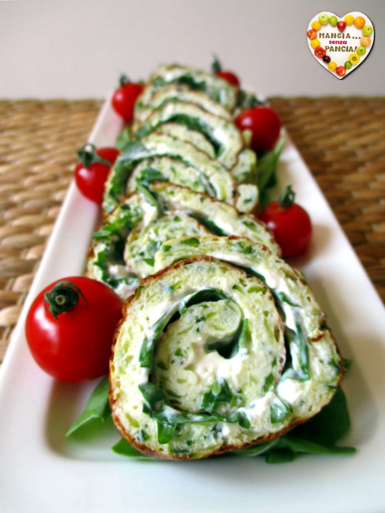 Roulé d'omelette aux courgettes, Mangia senza Pancia