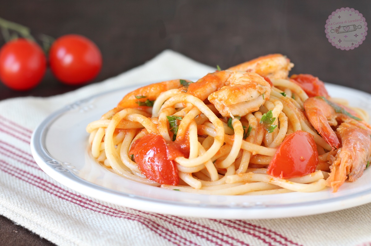 Spaghetti aux gambas