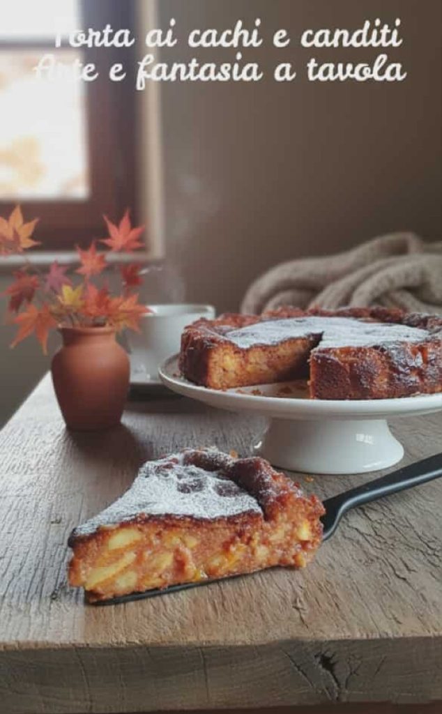 Tarte aux kakis et fruits confits