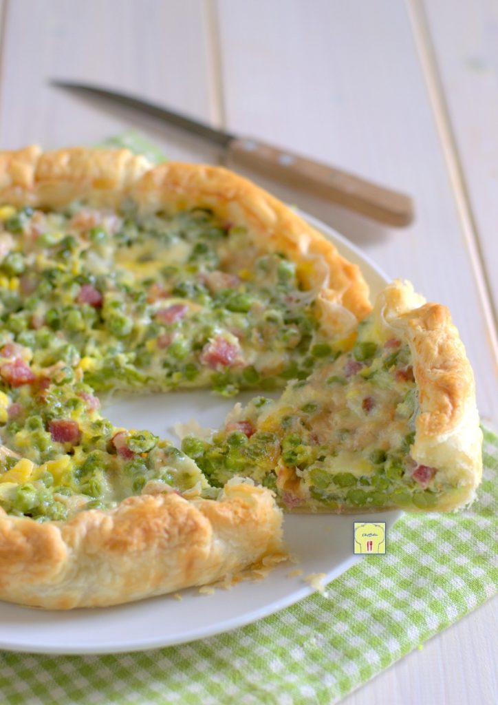 tarte rustique petits pois et pancetta gp