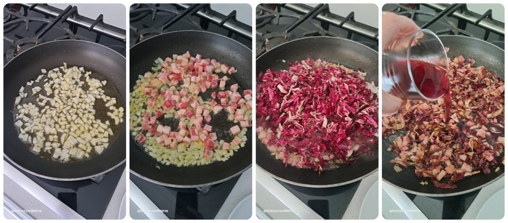 tarte salée au radicchio pancette et ricotta