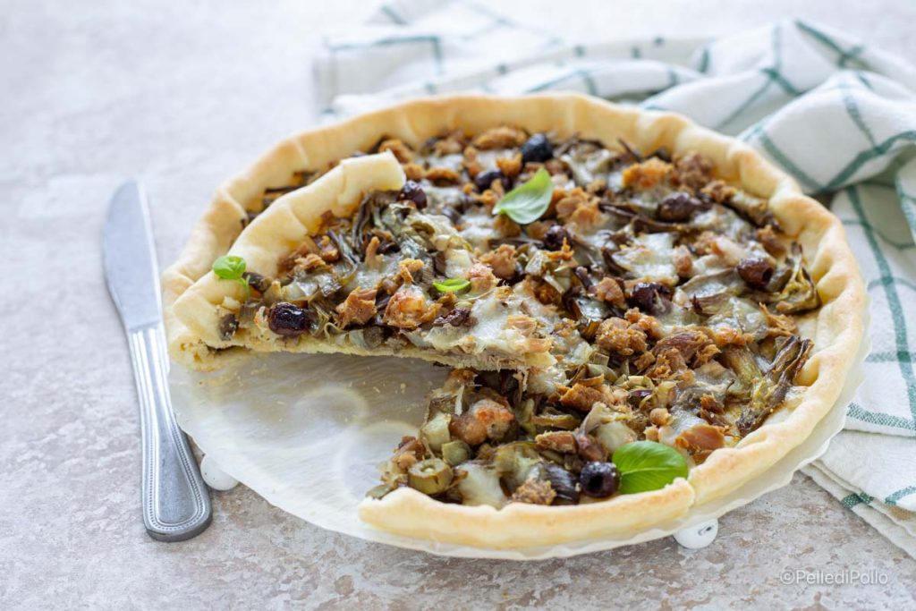 tarte salée aux artichauts et au thon