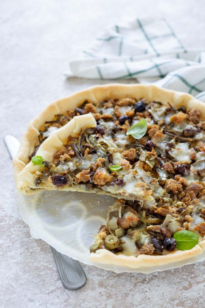 tarte rustique aux artichauts et au thon