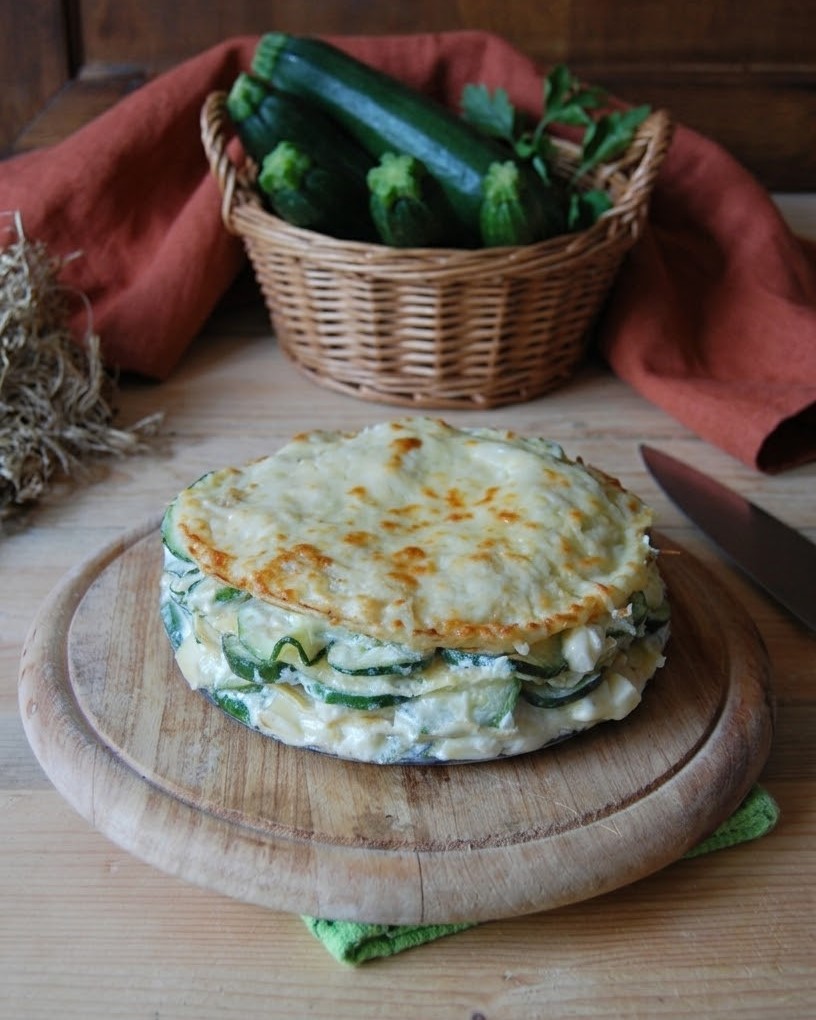 Timbale de courgettes et crêpes