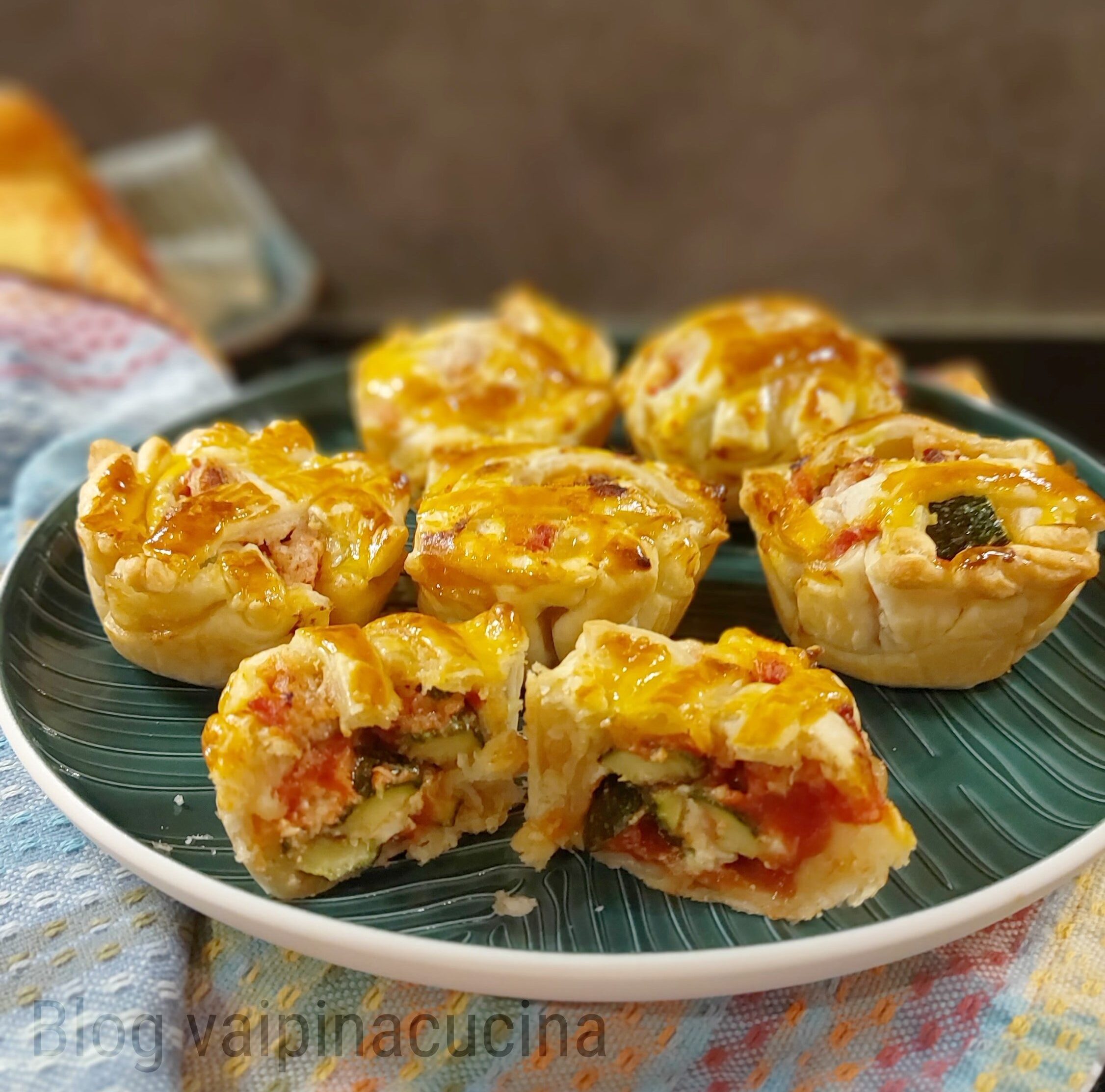 Tartaletas de parmesana de calabacín